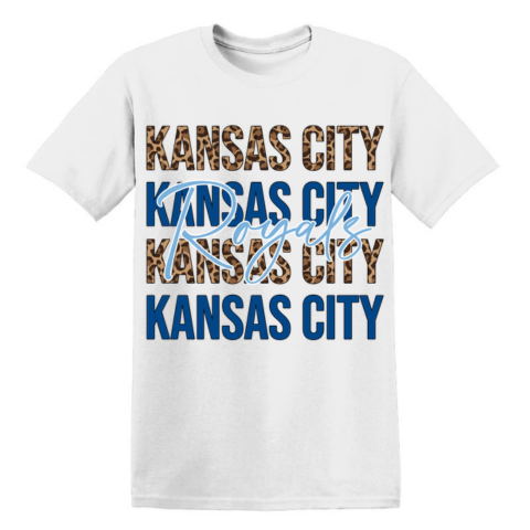 KC Royals Leopard Short Sleeve