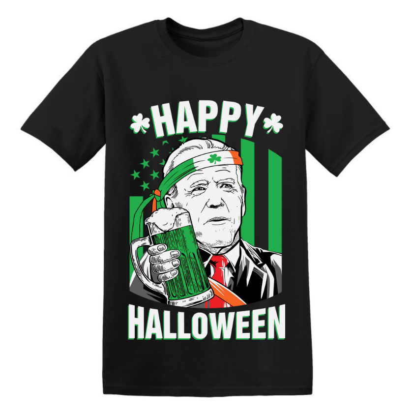 Biden Happy Halloween St. Patrick's Short Sleeve