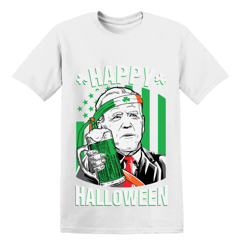 Biden Happy Halloween St. Patrick's Short Sleeve