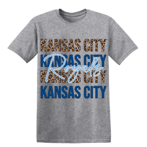 KC Royals Leopard Short Sleeve