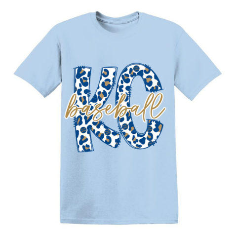 KC Baseball Leopard Short Sleeve