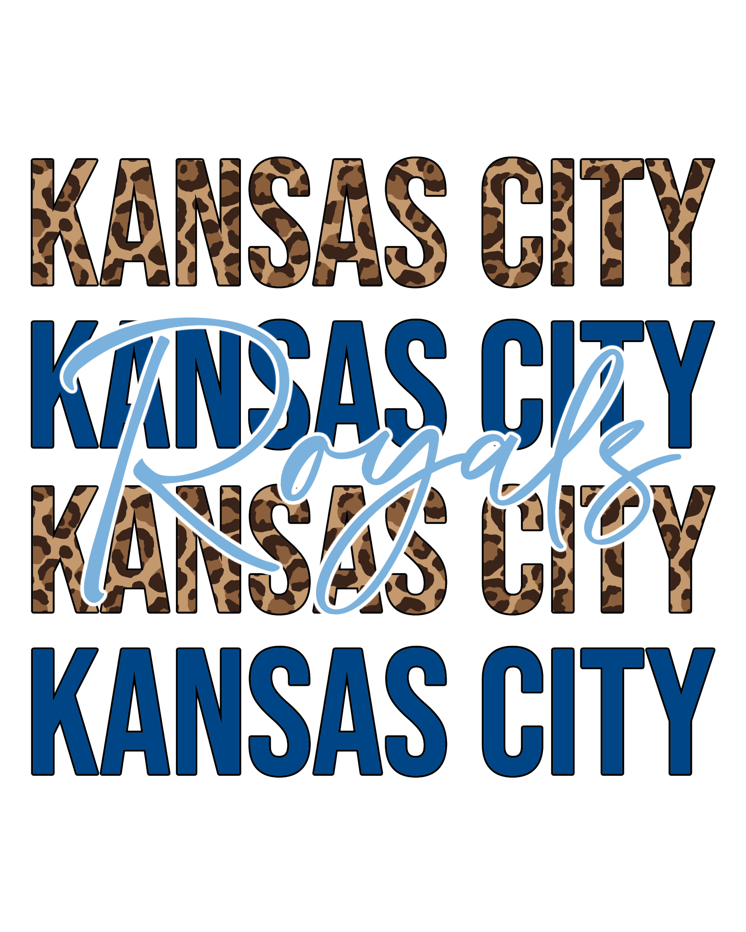 KC Royals Leopard Short Sleeve