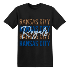 KC Royals Leopard Short Sleeve